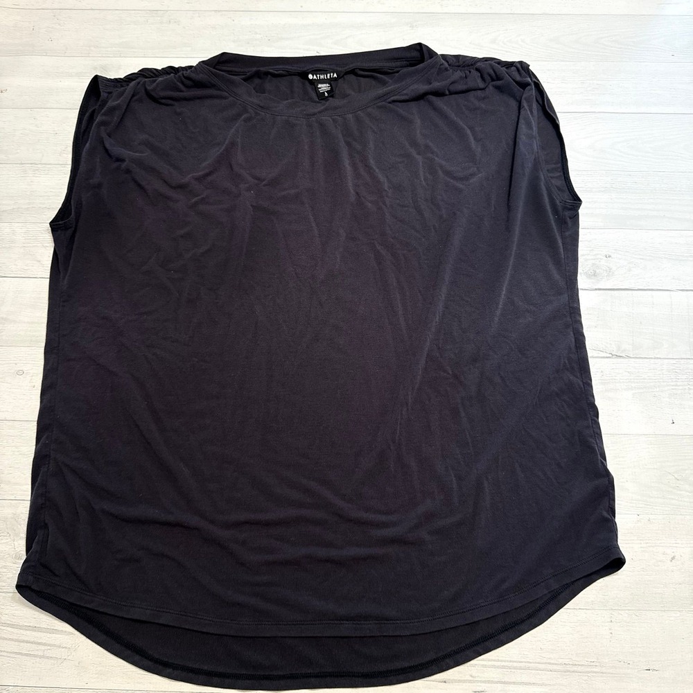 Athleta women's getaway tee t-shirt black size large